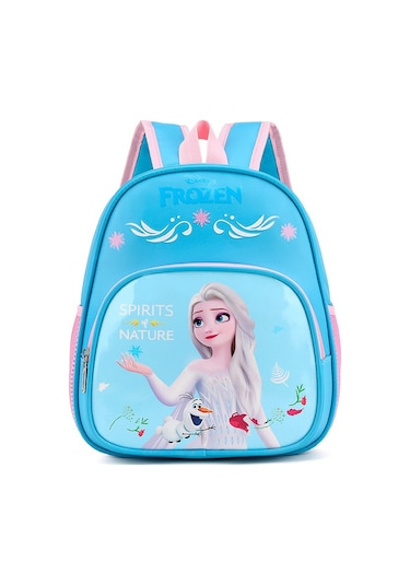 Sevimli Elsa Prenses Desenli İlkokul Ve Anaokulu Öğrencileri İçin Erkek Ve Kız Çocuklarına Uygun Karakterli Sırt Çantası Okul Çantası Lacivert