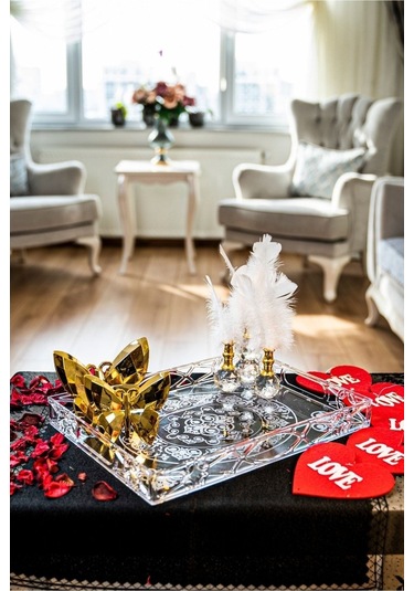 Harmony As128 Lux Kristal Yuvarlak Tepsi