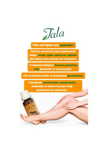 Tala Tüy Azaltıcı Dökücü ve İnceltici Karınca Yumurtası Yağı 20 ML