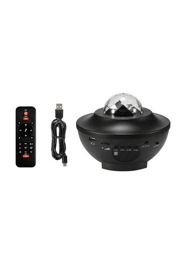 Usb Led Yıldız Ve Deniz Dalga Projektörü - 15-50 Işıklandırma, Parlaklık Ayarlı, Çocuk Odası Ve Parti Için