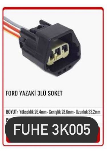 Fhe 3k005 Ford Yazaki 3lü Soket