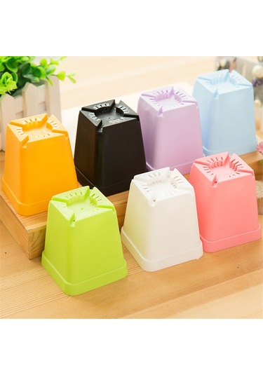 Mini Renkli Saksılar, Plastik Saksılar, Etli Bitki Saksıları Rastgele Renkler