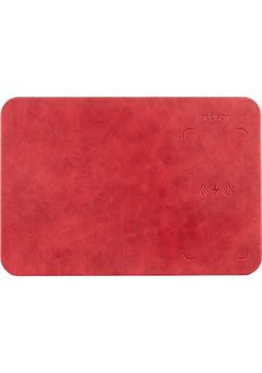 Addison Wmp-15 28.5X19.5X0.5 Cm Kırmızı Kablosuz Şarj+Mouse Pad