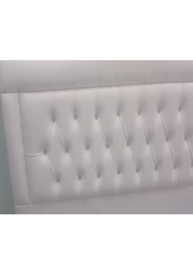 Dk El Yapımı Suni Deri Kumaş Çift Kişilik Başlık 150 CM Krem