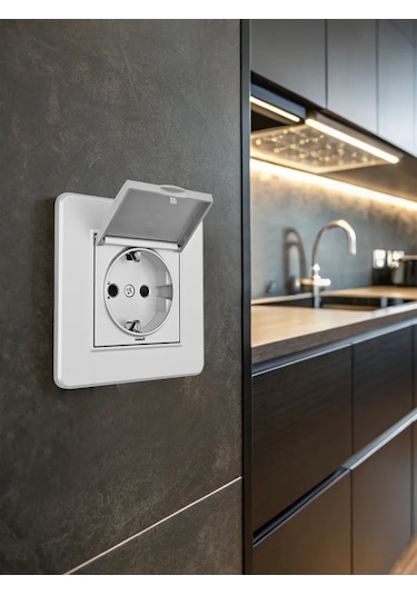 Arte Milano Kutusu İle Monüler Topraklı Ve Çocuk Güvenlik Kapaklı Priz 343354748 Set16-1-41-1 Silver