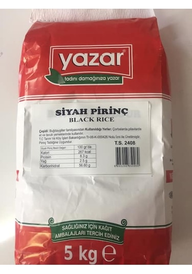 Yazar Siyah Pirinç 5 Kg
