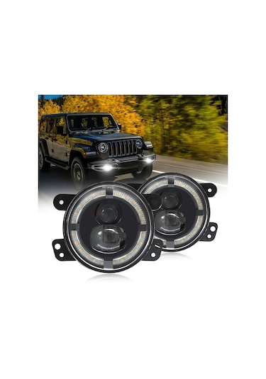 4 İnç 200w Led Sis Farları Araba Led Sis Farları 20000lm Sürüş Tampon Işıkları Wrangler Arazi Araçları İçin Su Geçirmez Yedek