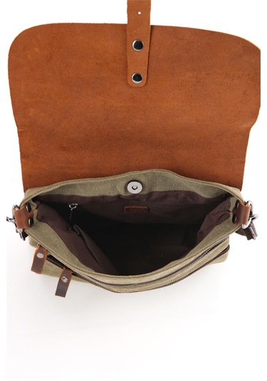 Ççs 31350 Kanvas Postacı Çantası Yeşil