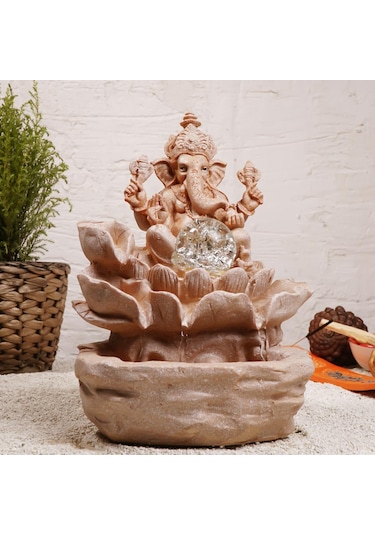 Zen Ganesha Temalı Beyaz Su Şişesi