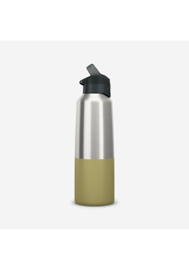 Quechua Outdoor Paslanmaz Çelik Termos - 1 L - Pratik Kapak - Haki - 900
