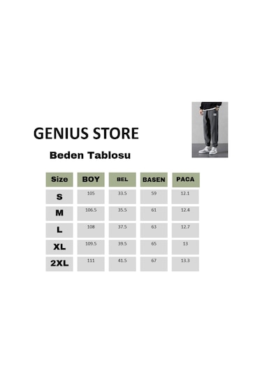 Genıus Store Erkek Polar Kumaş Oversize Erkek Eşofman Altı Siyah