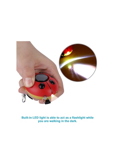 120db Taşınabilir Kişisel Güvenlik Alarmı Böcek Uğur Böceği Kadın Çocuk Yaşlı Koruma Uyarısı