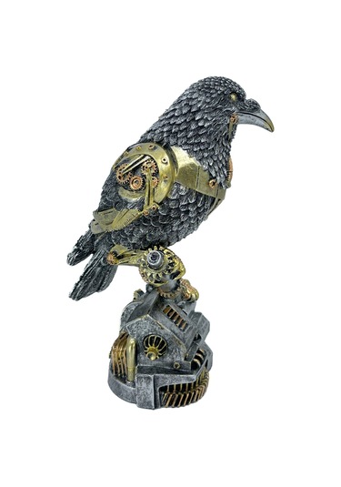 Steampunk Karga Biblo Heykel