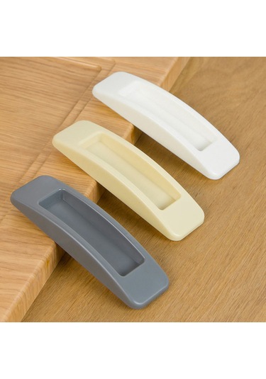 Konesam Cam Kapı/pencere İçin Kaydırmalı Kol, Abs Malzeme, Zıplayıcı Tutkal, Delme Yok, Kolay Kurulum, Gri 2 Adet