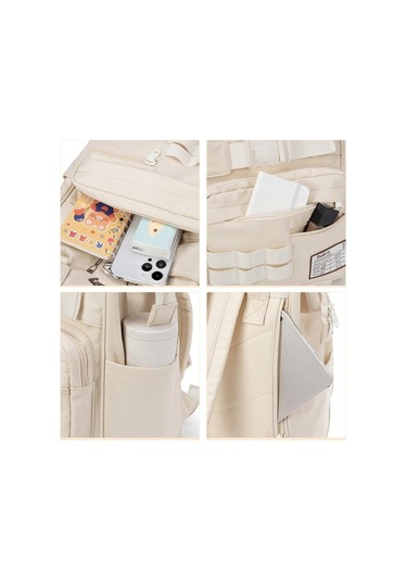 Arion Sb6068 Çok Amaçlı Günlük Okul Sırt Çantası Krem