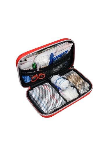 Jeehugo Kırmızı Eva Aile Çıktı İlk Yardım Seti, 18 Tür 44 Parça - Araç Ve Dış Aktiviteler İçin İlk Yardım Çantası Kırmızı