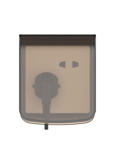 Homyl Su Geçirmez Çıkış Fişi Kapağı Duvar Soket Siyah