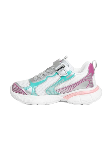 Jump Cool Adam Bebe Spor Ayakkabı Gümüş Beyaz - Pembe