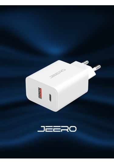 Jeero Compact 20w Usb + Type-c Çıkışlı 3.0a Hızlı Şarj Başlığı Şa