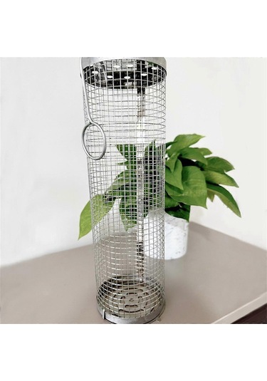 Açık Hava Izgarası İçin Tekerlekli Izgara Sepeti, Et Izgarası İçin Barbekü Tekerlekli Izgara Ağı Silindiri