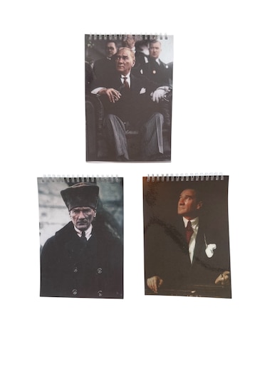 3 Adet A5 Not Defteri Mustafa Kemal Atatürk Serisi