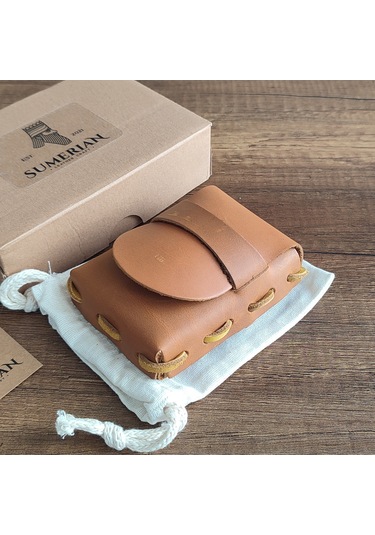 Sumerian Leather Craft  Deri Sigara Kılıfı Taba