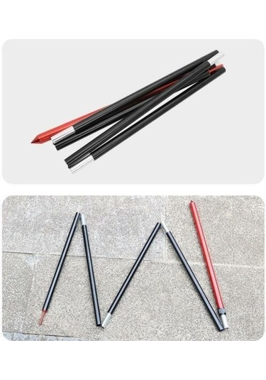 Madfox Çadır Direği 2.8 Metre Tarp Tente Direği Siyah