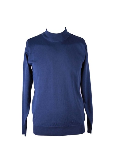 Trender Yarım Balıkçı Erkek İndigo Erkek Kazak Ysn02 Indigo