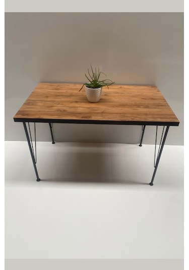 Demo Tanraf Andera Mutfak Masası 120X70 Cm Ebat Metal Ayaklı