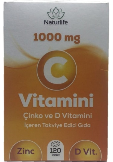 Naturlife 1000 Mg C Vitamini Çinko D Vitamini 120 Tablet