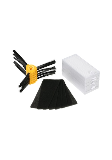 Padalink Ecovacs Deebot N79/n79s Robot Süpürge Aksesuarları - 6 Yan Fırça + 6 Hepa Filtre Tam Seti, Performansı Koru, Kolay Değişim