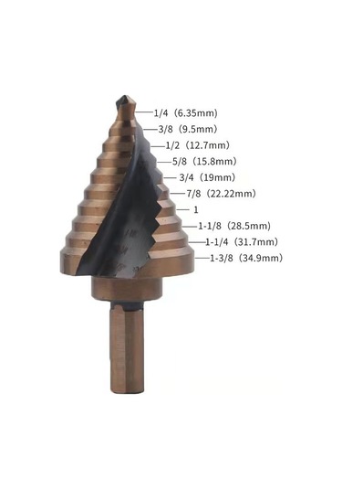 Kangvka Hss Malzeme İçin Çelik, Demir Ve Ahşap Delme Aleti - Spiral Basamaklı Matkap Ucu 1 Adet