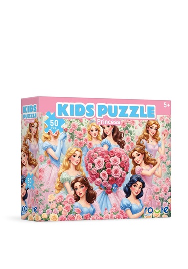 Prensesler Çocuk Puzzle 50 Parça 34 24 Cm