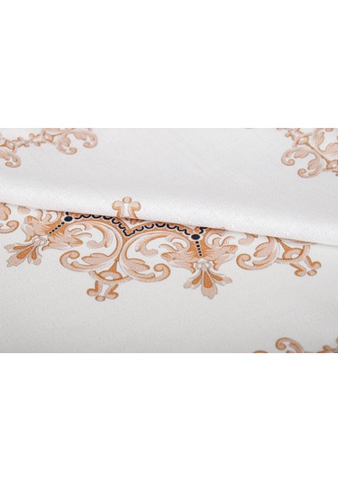 Finezza Frame Baskılı Kumaş Kreme Çiçekli  Kırlent Kılıfı 45x45  İkili - 1433