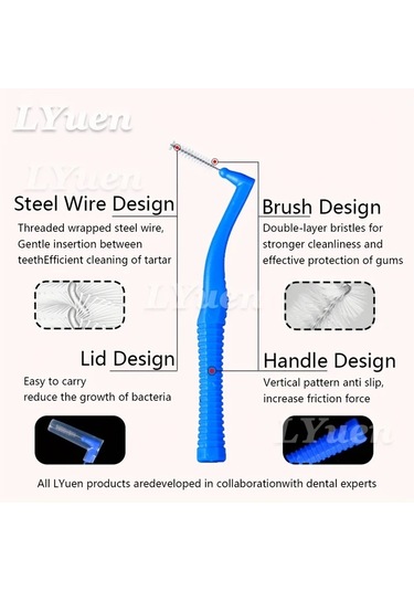 Willowhaven Yeşil 0.8mm L Tipi Diş Arası Fırçası 20'li Kutu Ağız Bakımı