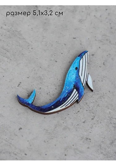 Wood Accessories Balina Broş Pimler 169354460 Mavi