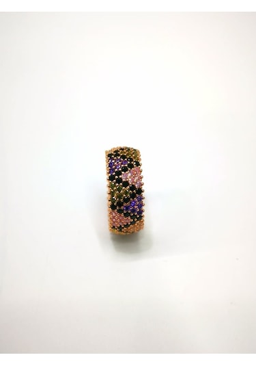 Omar Silver Kadın Tamtur Beş Sıra Mix Rose V