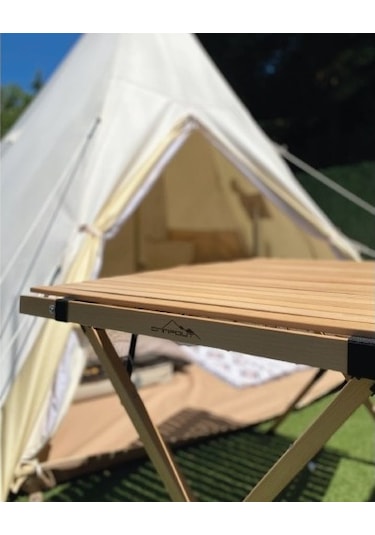 Campout Katlanır Ahşap Masa Ahşap