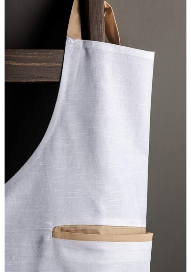 Fastbuy Kadınlar İçin Uzun Bağlı, Ayarlanabilir Boyunlu Pamuklu Mutfak Önlüğü - Çayır Çiçekleri, Bej Diğer