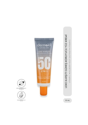 Dermokil Leke Karşıtı ve Güneş Koruyucu Yüz Kremi Spf 50+ 50 ML