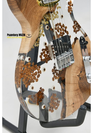 Elektro Gitar Custom Epoksi & Yıllanmış Ağaç Kişiye Özel Butterscotch Blonde