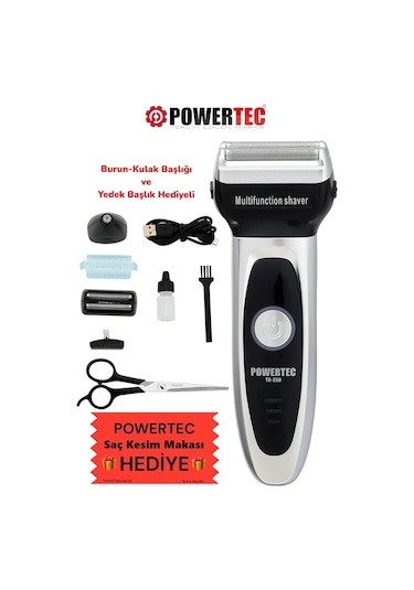 Powertec TR-250 Burun Kulak Kıl Tıraş Makinesi