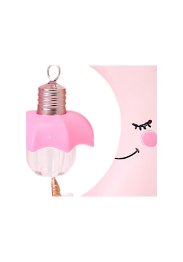 Homyl Unicorn Ay Gece Lambası Karikatür Led Yatak Odası Ev Pembe Çok Renkli
