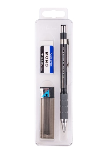 Tombow Sh-300 Grip 0.7 Mm Plastik Kutulu Set - Siyah