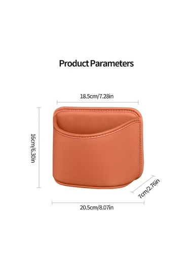 Chuangyinshop Ideal Orange Stylish Araç Depolama Kutusu 1 Adet Çok Fonksiyonlu Çöp Kutusu Bardaklık