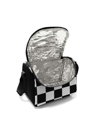 Coral High Siyah Beyaz Damatarasıbaskılı Erkek Çocuk Okul Beslenme Çanta