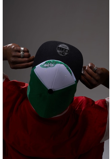 Berellini Celtics Hip-hop Şapka Özel Kolleksiyon Yeşil - Siyah