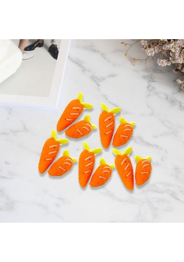 Dolıty 10 Havuç Süs Dıy El Sanatları Bitmiş Ürün Yün Keçe