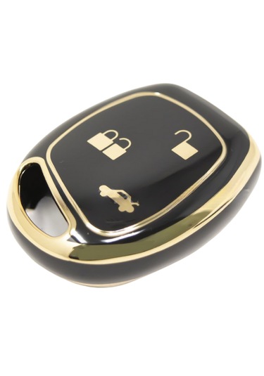 Ford Fiesta Mondeo Focus Transit Fusion 3 Buton Nano Anahtar Kılıfı Siyah-gold