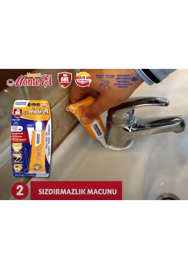 Vodaseal Monte-et Yapıştır-yalıt-doldur Macunu Tüp Beyaz - 75 Gr.